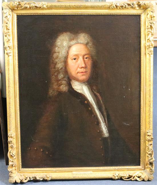 18th century French School Portrait of Pierre de Casanove, 1670-1733, 32 x 25.5in.